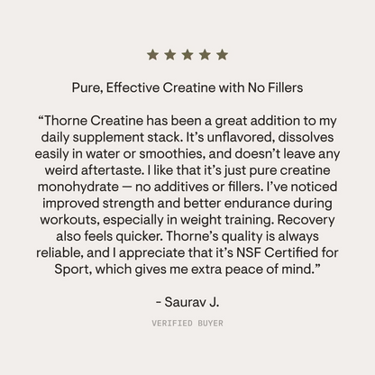 THORNE Creatine, Micronized Creatine Monohydrate Powder
